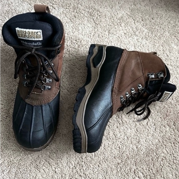 Rugged Exposure Other - Rugged Exposure Men's Black and Brown Insulated  Rain Snow Hiking Hunting Boots